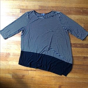 Vince Camuto Women’s Stripped Long Sleeve Shirt